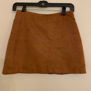 Brown Suede Skirt